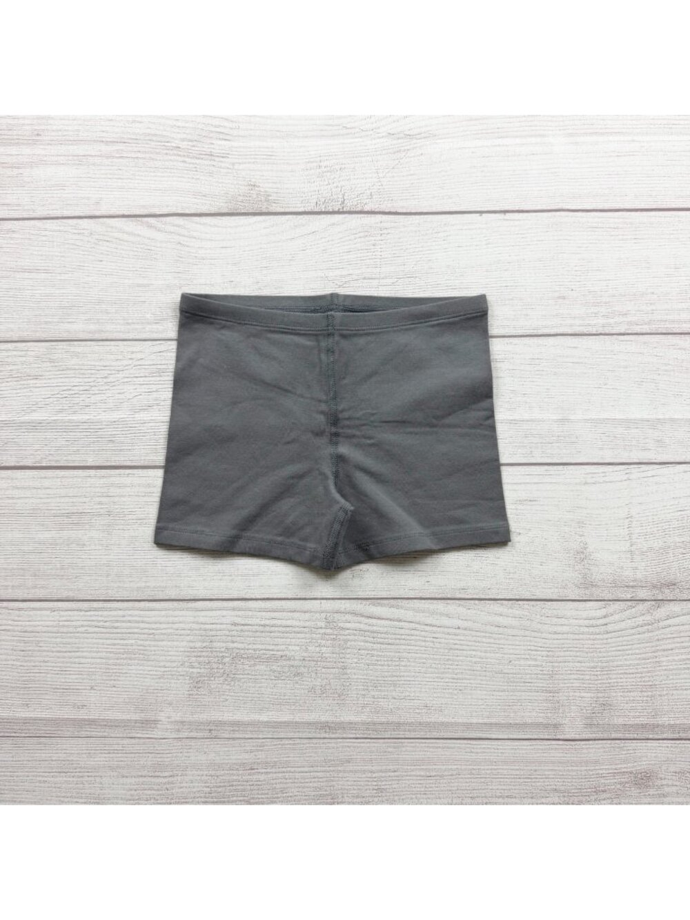 Primary Kids Gray Bike Shorts Soft Stretch Fabric Cotton Blend 6-7